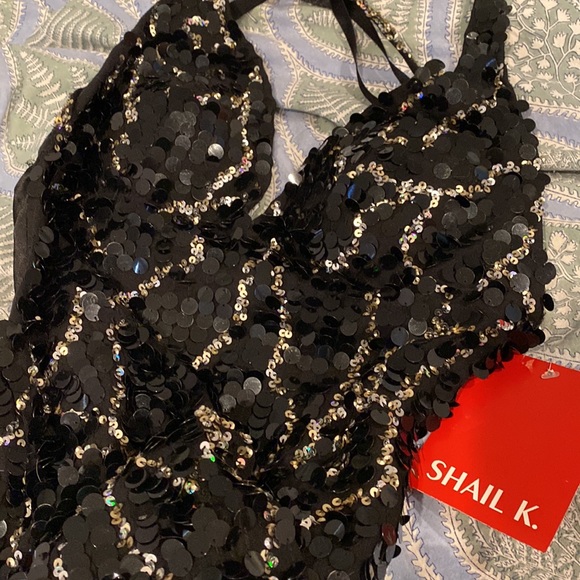 NWT Handmade Silk Pageant/Formal Gown Fully Embellished Silk Low Back Shail K, 0 - Picture 9 of 9